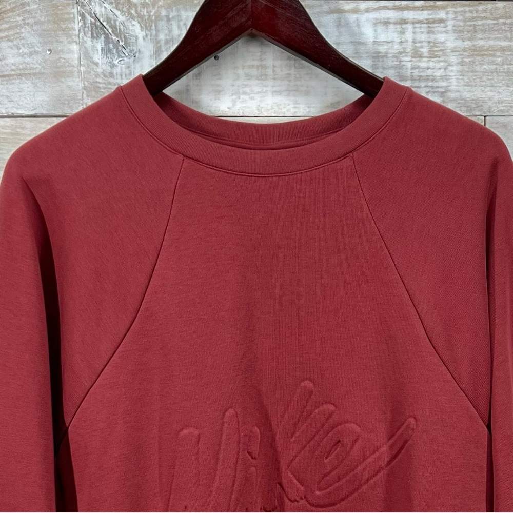 Nike Dri Fit Cedar Get Fit Lux Fleece Sweatshirt Womens Large Athleisure Gym - Picture 4 of 12